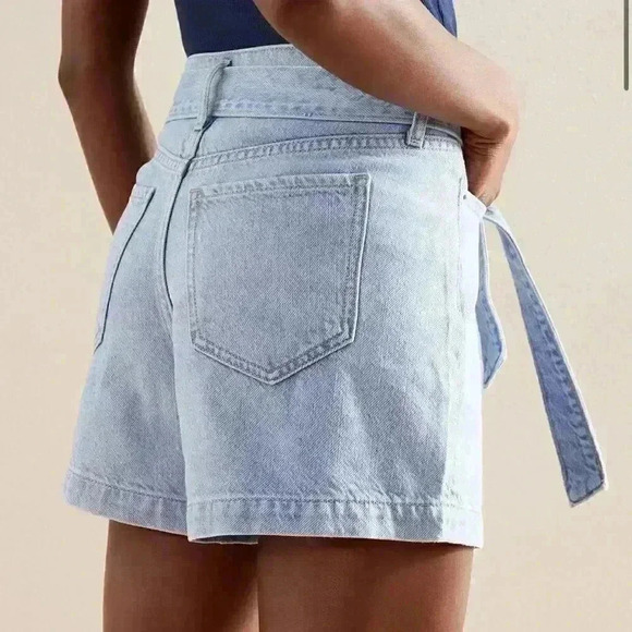 Banana Republic Light Wash Tie-Waist Denim Short - Picture 2 of 8